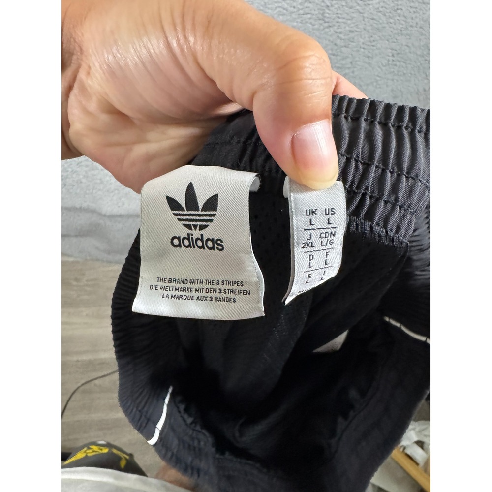 Adidas Originals VRCT Men Black Track Pants Joggers IX6775 L Drawstrings Mesh - Picture 5 of 8